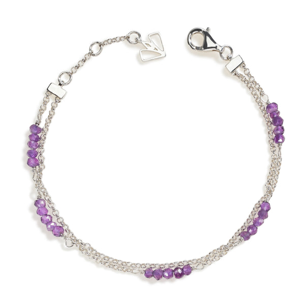 Violet - Amethyst Silver Bracelet