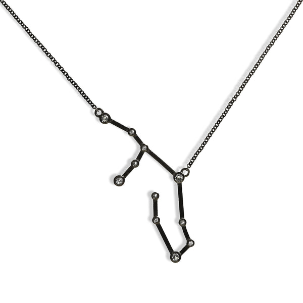 Virgo - Gunmetal Necklace