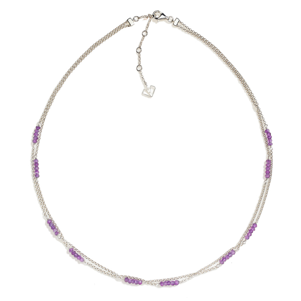 Violet - Amethyst Silver Necklace
