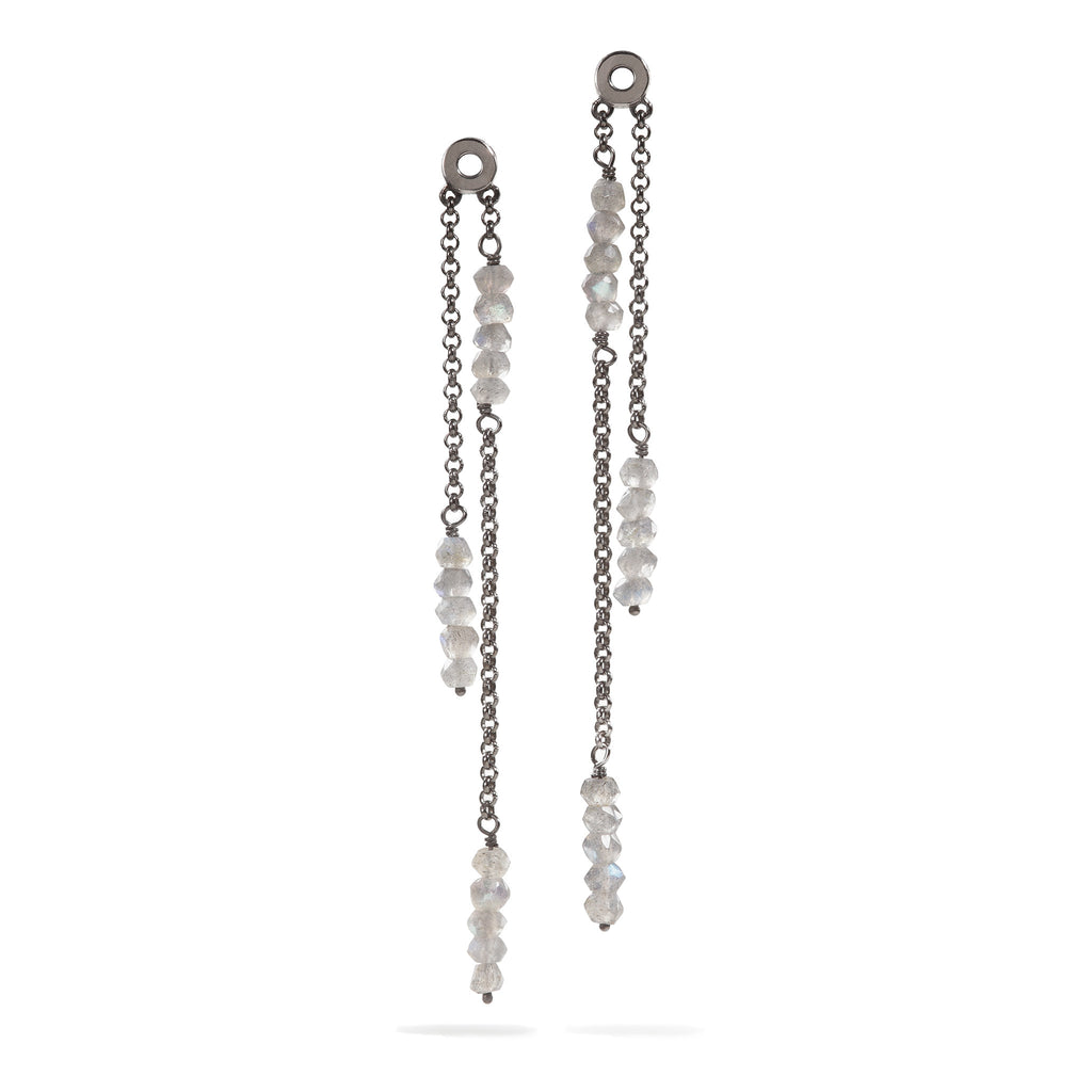 Angelica - Labradorite Gunmetal Earrings