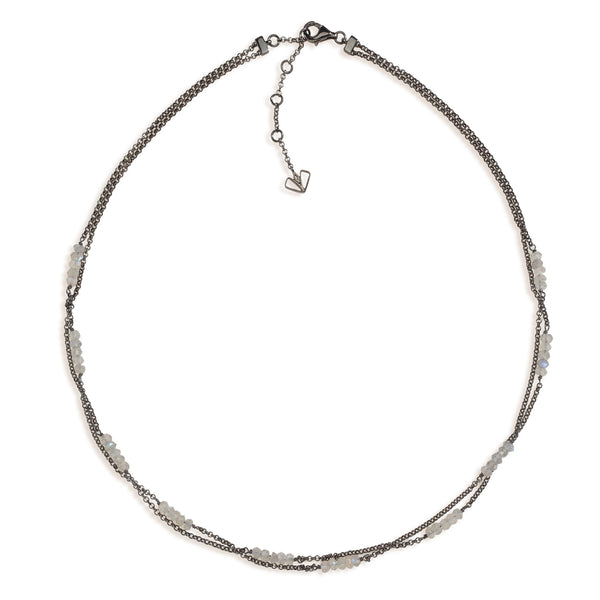 Angelica - Labradorite Gunmetal Necklace