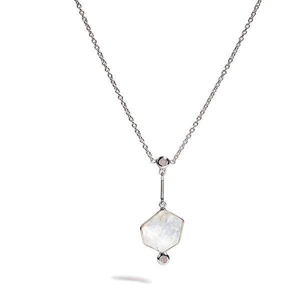 Clea - Rainbow Moonstone Only Necklace