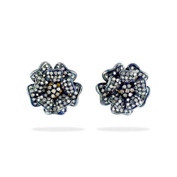 Rosette - Diamond Stud Earrings