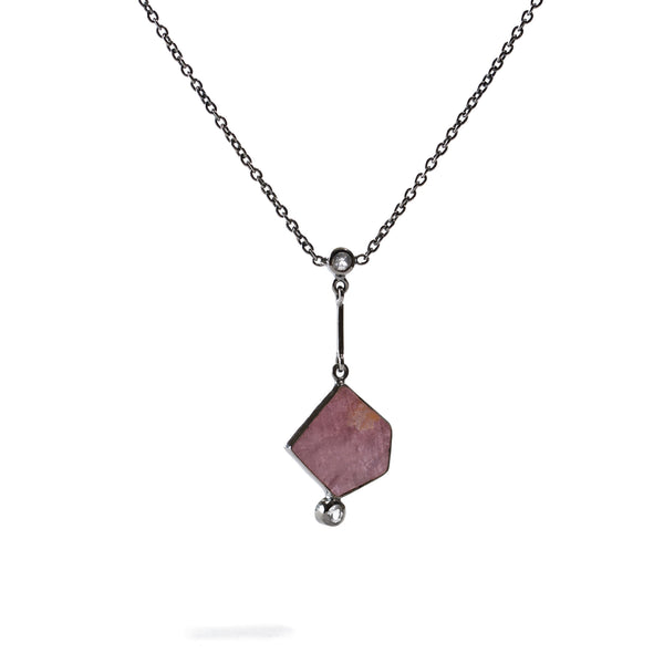 Cerise - Ruby Gunmetal Only Necklace